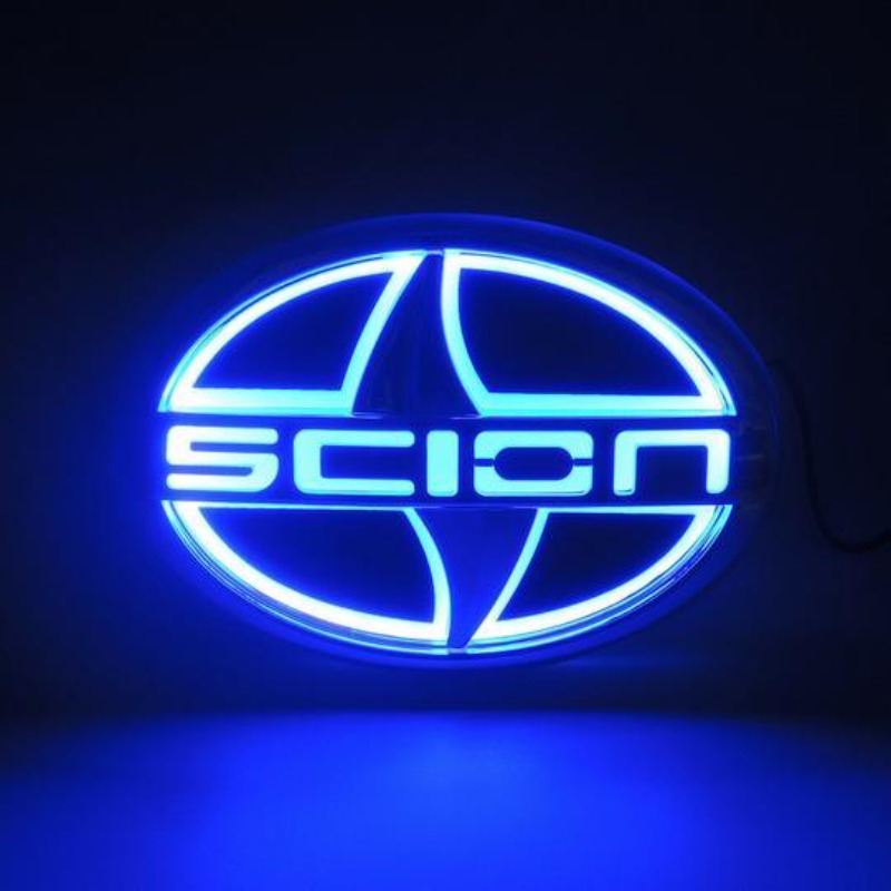 Tiktok SCION logo light White Red Blue 5D