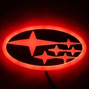 Tiktok SUBARU  Logo Light Red White Blue 4D