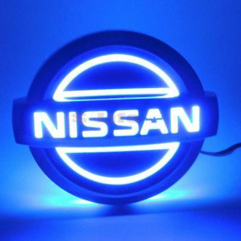 Image of Tiktok NISSAN Rear and Front Logo Light Red White Blue 4D 5D