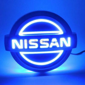 Tiktok NISSAN Rear and Front Logo Light Red White Blue 4D 5D