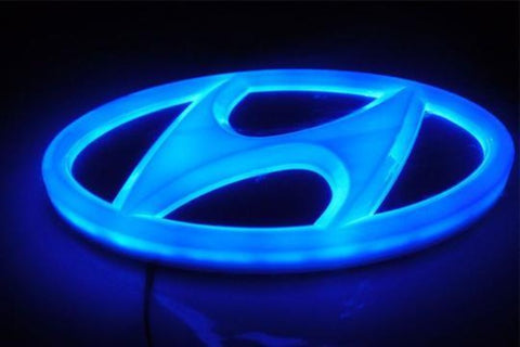 Image of Tiktok HYUNDAI  Front Logo Light And Rear Logo Light Red White Blue 4D 5D