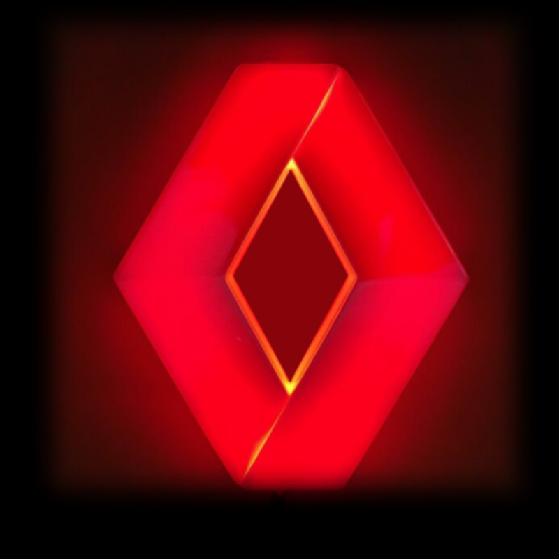 Tiktok RENAULT KOLEOS Logo Light Red White Blue 4D