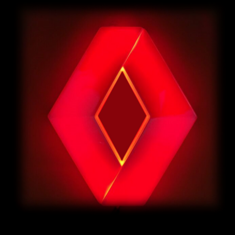 Image of Tiktok RENAULT KOLEOS Logo Light Red White Blue 4D