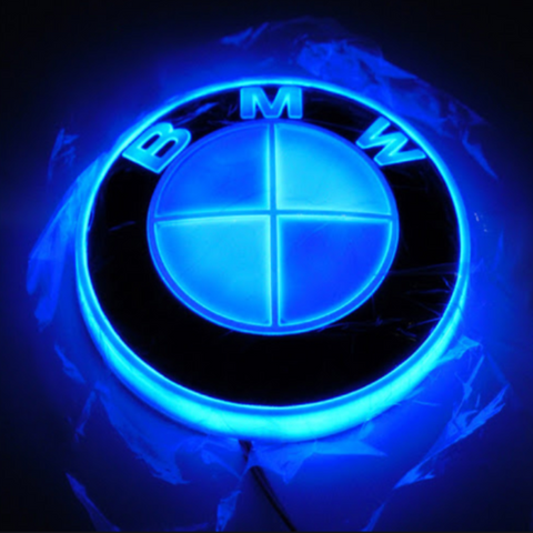 Image of Tiktok BMW Front and Rear Decorative Emblem Light Red White Blue 4D