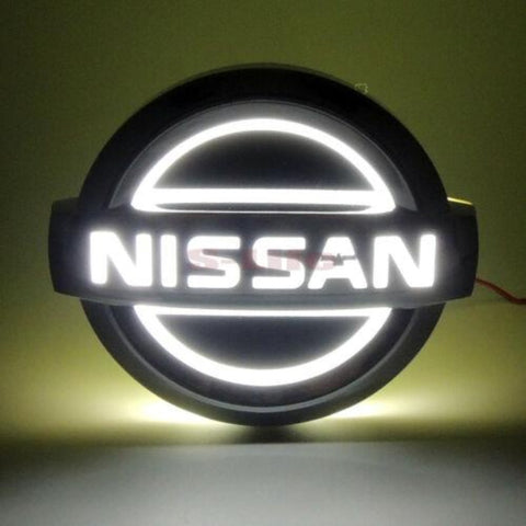 Image of Tiktok NISSAN Rear and Front Logo Light Red White Blue 4D 5D