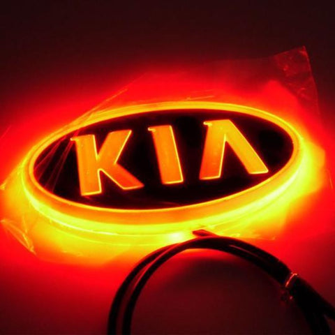 Image of Tiktok KIA Front Logo Light And Rear Logo Light Red White Blue 4D 5D