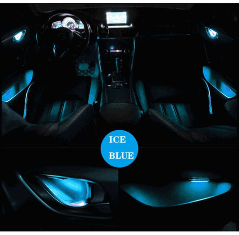 Image of Tiktok 4pcs Car Ambient LED Light Auto Inner Door Bowl handle Armrest Light