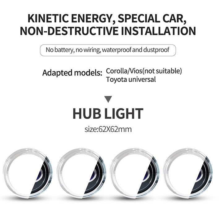 Tiktok 4pcs Hub Led Lights Cap Car Floating Illumination