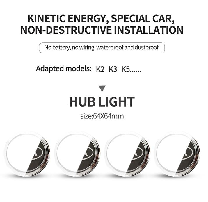 Tiktok 4pcs Hub Led Lights Cap Car Floating Illumination