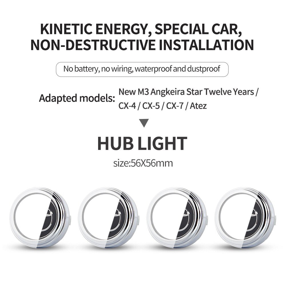 Tiktok 4pcs Hub Led Lights Cap Car Floating Illumination