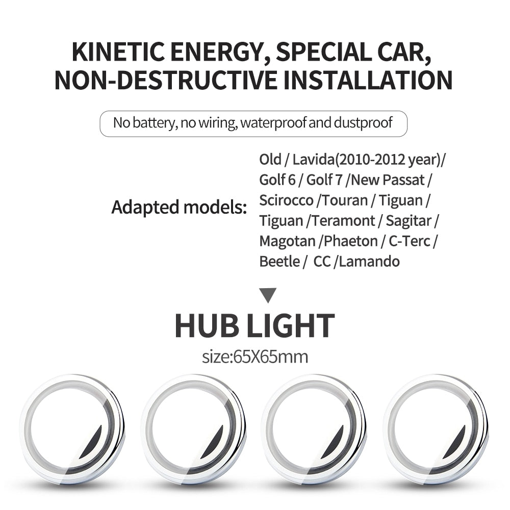 Tiktok 4pcs Hub Led Lights Cap Car Floating Illumination