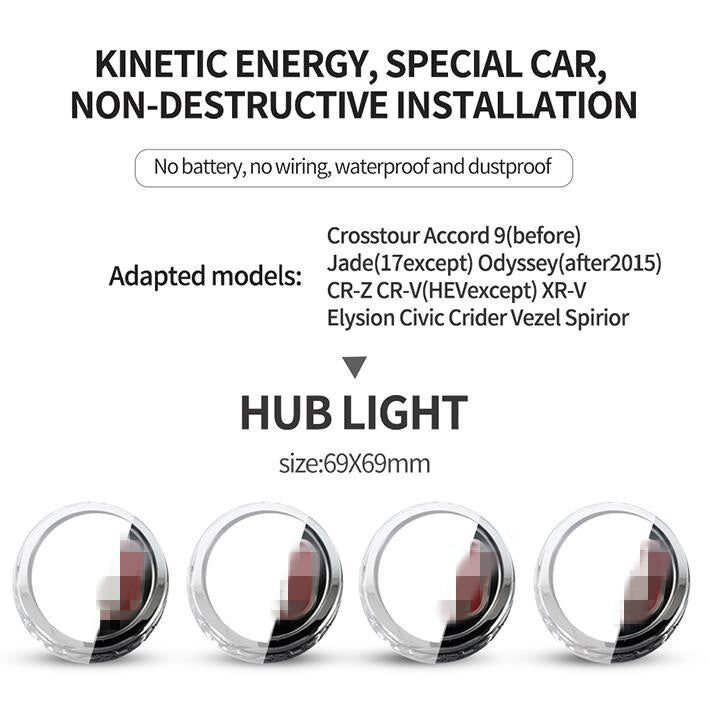 Tiktok 4pcs Hub Led Lights Cap Car Floating Illumination