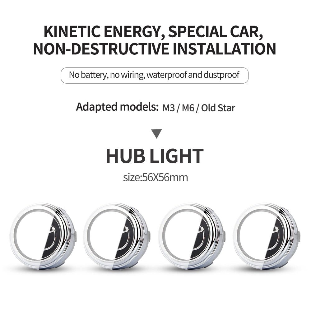 Tiktok 4pcs Hub Led Lights Cap Car Floating Illumination