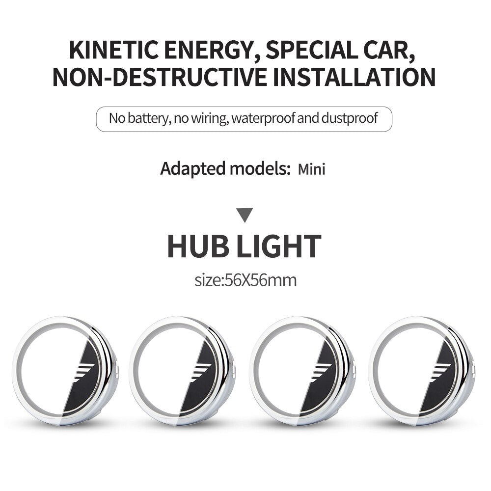 Tiktok 4pcs Hub Led Lights Cap Car Floating Illumination