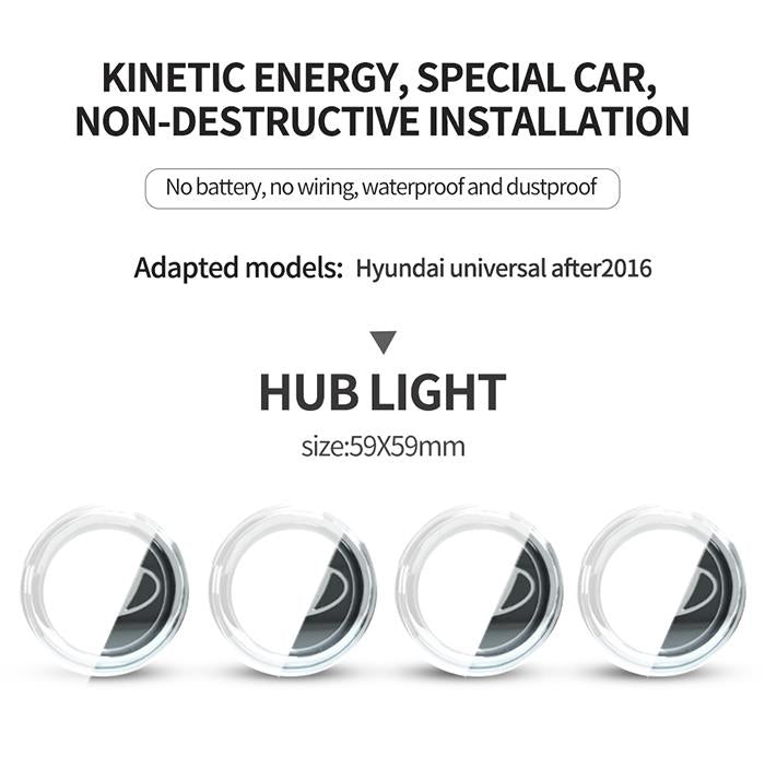 Tiktok 4pcs Hub Led Lights Cap Car Floating Illumination