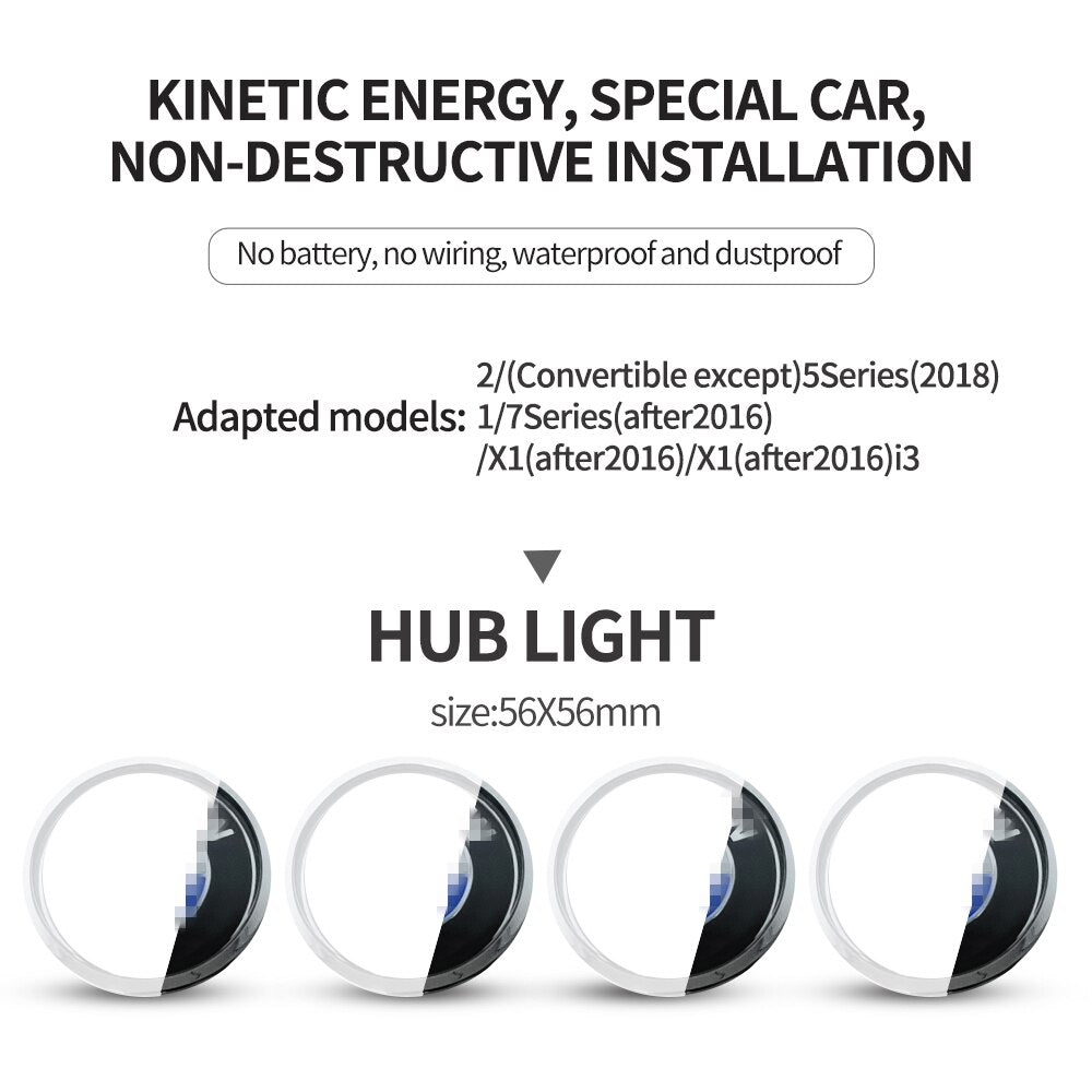 Tiktok 4pcs Hub Led Lights Cap Car Floating Illumination
