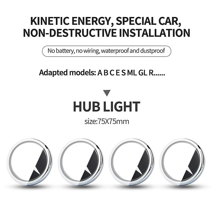 Tiktok 4pcs Hub Led Lights Cap Car Floating Illumination