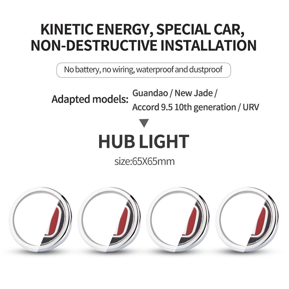 Tiktok 4pcs Hub Led Lights Cap Car Floating Illumination