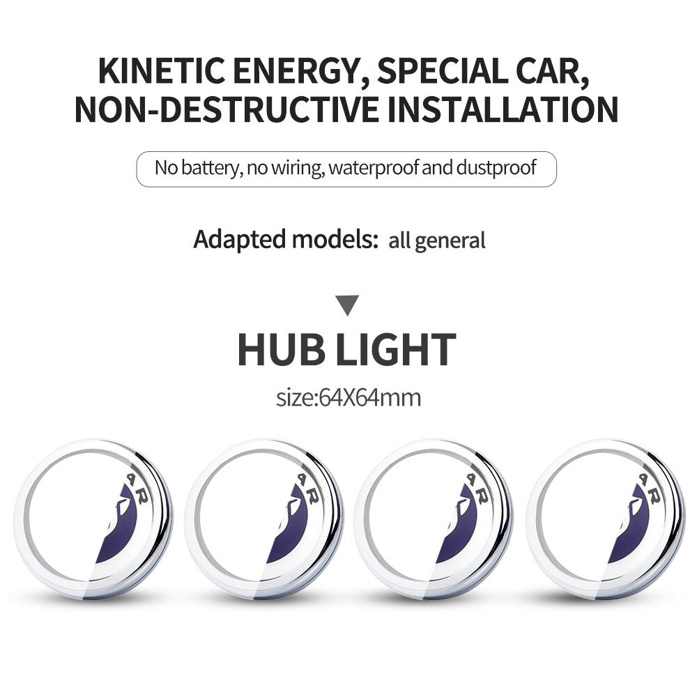 Tiktok 4pcs Hub Led Lights Cap Car Floating Illumination