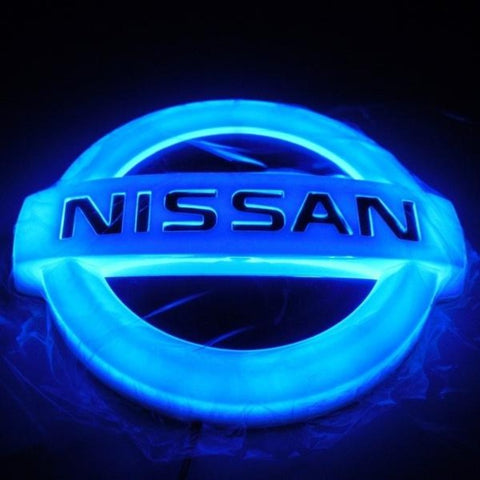 Image of Tiktok NISSAN Rear and Front Logo Light Red White Blue 4D 5D