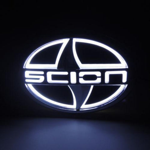 Image of Tiktok SCION logo light White Red Blue 5D