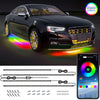 Tiktok Car Underglow Lights Lights 16 Million Colors 2×47inch+2×35inch Under Lights for Car Sync to Music and APP Control