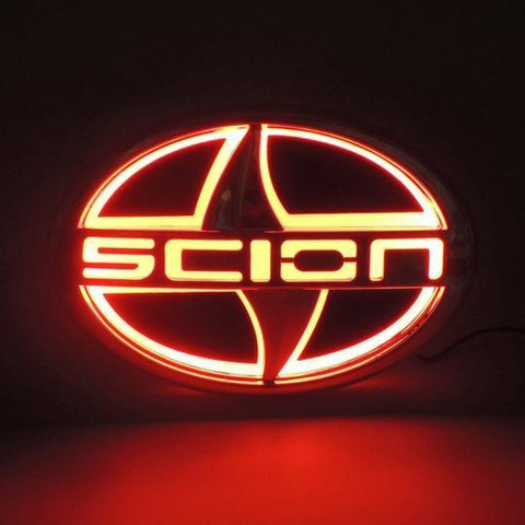 Image of Tiktok SCION logo light White Red Blue 5D