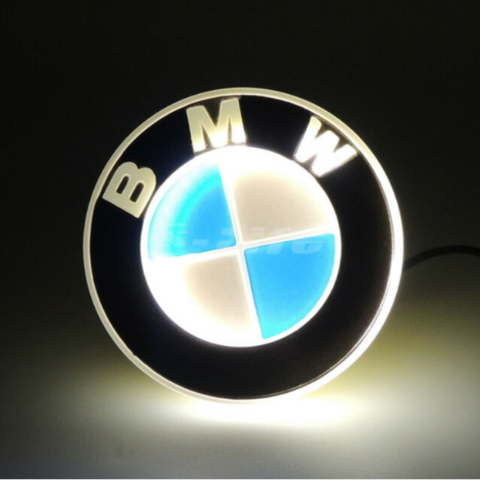 Image of Tiktok BMW Front and Rear Decorative Emblem Light Red White Blue 4D