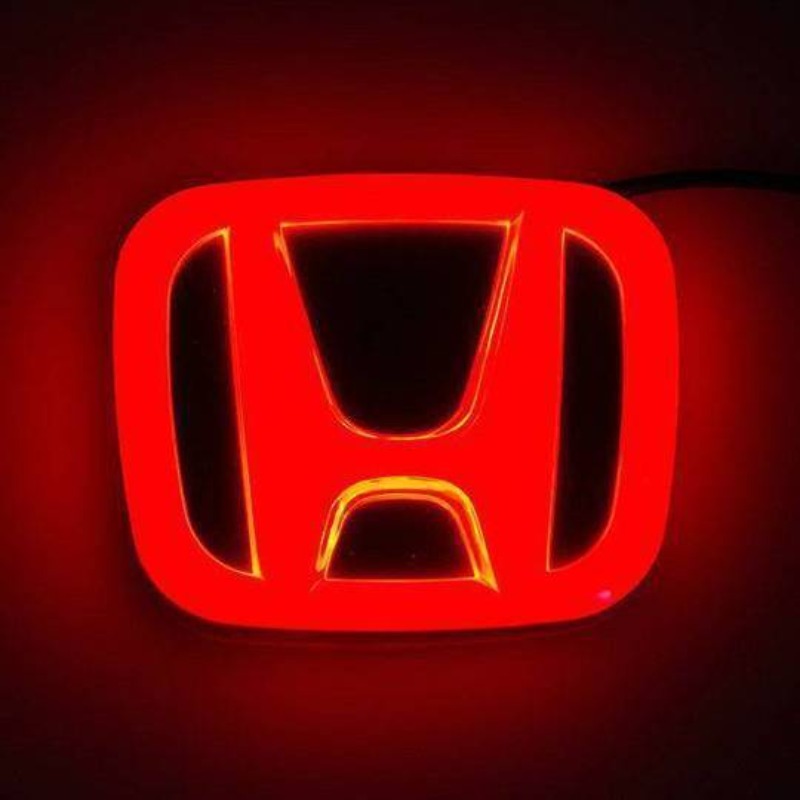 Tiktok HONDA Civic  Front Logo Light And Rear Logo Light Red White Blue 4D 5D