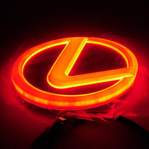 Image of Tiktok LEXUS  Front Logo Light And Rear Logo Light Red White Blue 4D 5D