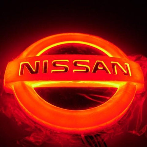 Image of Tiktok NISSAN Rear and Front Logo Light Red White Blue 4D 5D