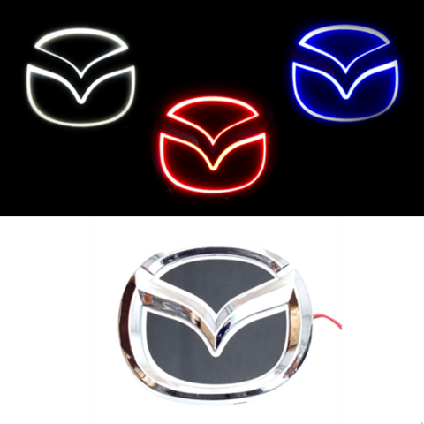 Image of Tiktok MAZDA  Front Logo Light And Rear Logo Light Red White Blue 4D 5D