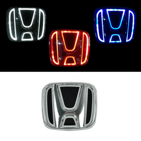 Image of Tiktok HONDA Civic  Front Logo Light And Rear Logo Light Red White Blue 4D 5D