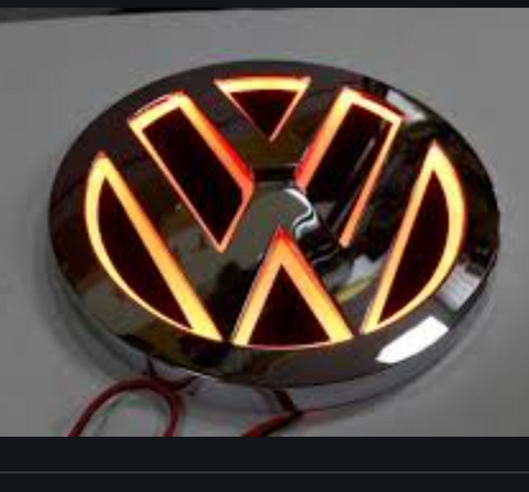 Image of VW VOLKSWAGEN Front Logo Light And Rear Logo Light Red White Blue  4D 5D