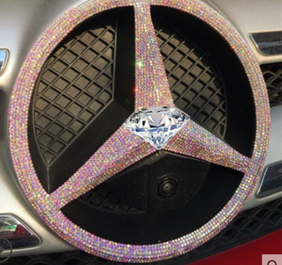 Tiktok Bling Bling Car Steering Wheel Decorative Diamond Sticker Fit For Mercedes Benz C200LGLAGLCGLESLKCLSCLAB