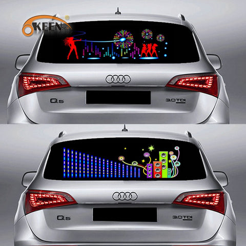 Image of 90*25 40*30 Automobile LED Equalizer Car Interiror Atmosphere Music Rhythm