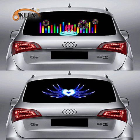 Image of 90*25 40*30 Automobile LED Equalizer Car Interiror Atmosphere Music Rhythm