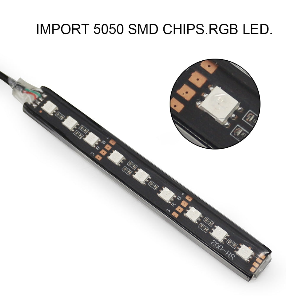 Tiktok Car Interior LED Decorative Light Bar Ambient Foot Lamp