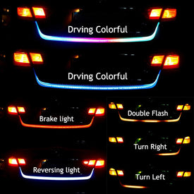 Tiktok Car Rear Trunk Tail Light 120cm Colorful Dynamic Reverse Warning LED