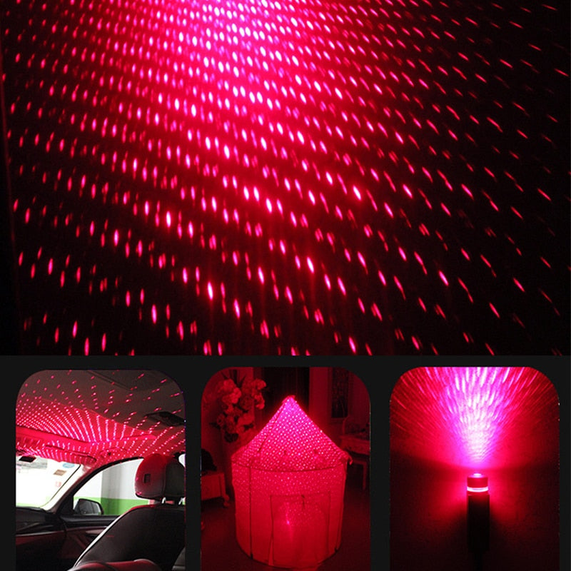 Tiktok Car Roof Star Light Interior LED Starry Laser Atmosphere Ambient