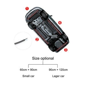 Tiktok Car Underglow Neon Accent Strip Light Kit 8 Color Sound Active Function APP/Remote Control 4pcs LED Underbody System Light Strip