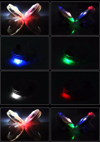 Image of Tiktok 4PCS Car Ambient Hub Lamp Solar Energy Decorative Neon Tire Led Light Rgb Auto Wheel Cap Lights Exterior Styling Accessories