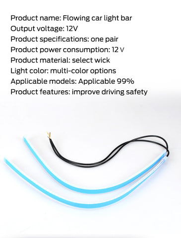 Image of Tiktok 2pcs LED DRL Car Daytime Running Light Flexible Waterproof Strip