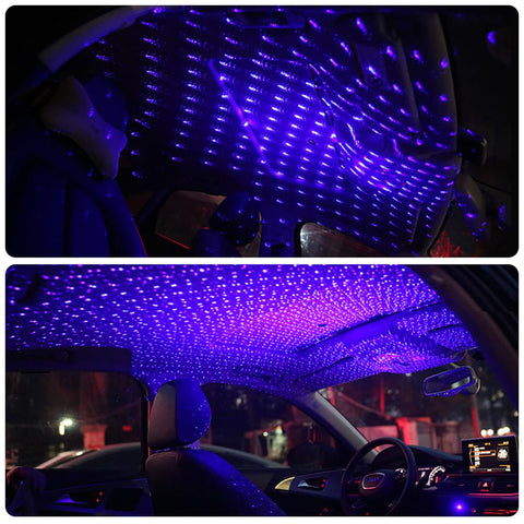 Image of USB Car Roof Star Light Interior Galaxy Starry Laser