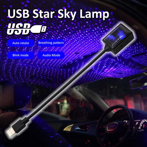Image of USB Car Roof Star Light Interior Galaxy Starry Laser