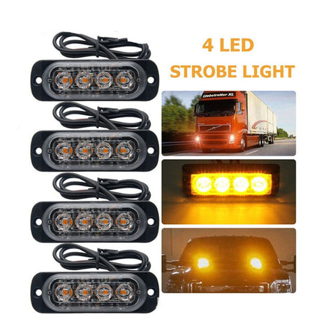 Image of Ultra-Thin LED Emergency Light For Car Warning Flashing Firemen Police Emergency Light Ambulance Police Strobe LED Warning Light