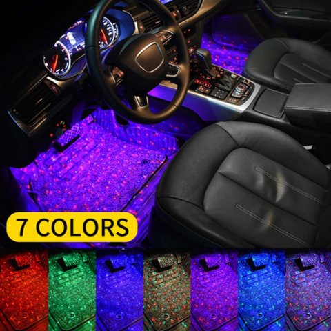 Image of Tiktok 7Colors Car Ambient Foot Star Starry Light